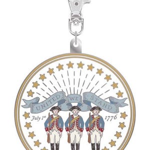 Independence Flag Charm.  The Independence collection enamel charm. Perfect for zipper pulls, scissor fobs, etc.  Size is 2 1/2" x 3 1/2".