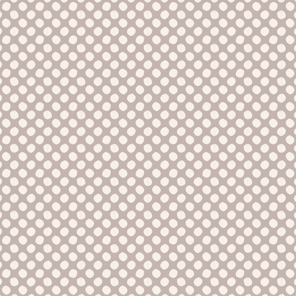 TILDA Classic Paint Dot Grey Fabric by the yard. Tilda Classic Collection blender fabric. Grey and white.