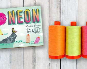 Tula Pink Neon Cotton Thread Set, Limited Edition