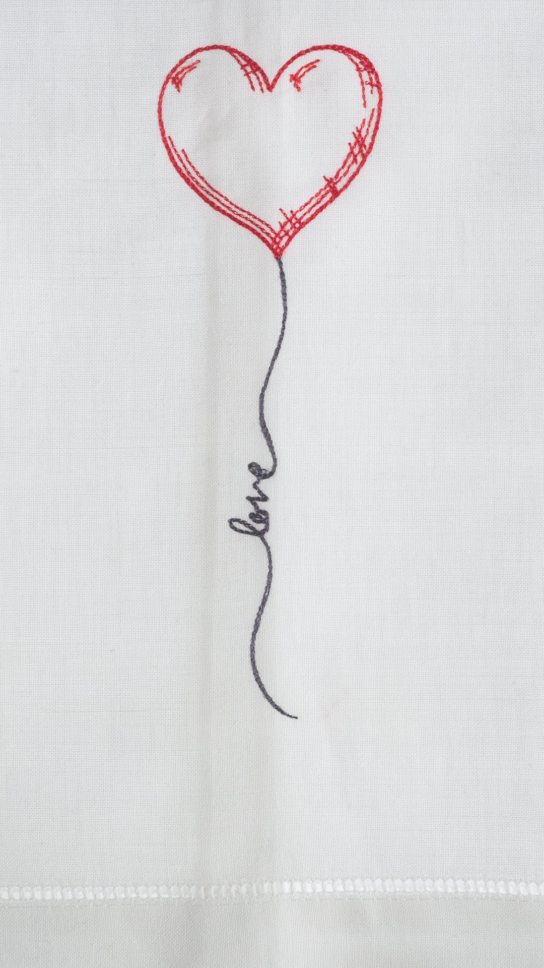 VALENTINE Love Heart Fingertip Towel, 1 Guest Towel, Bridal Shower