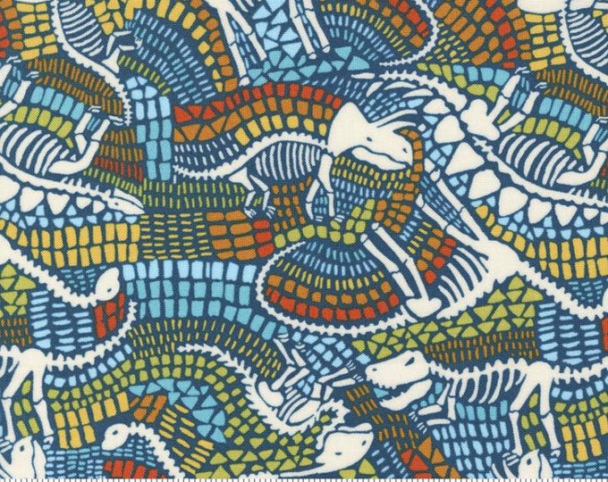 Stomp Stomp Roar Fabric by the Yard. by Stacy Iest Hsu 4 Moda. Stomp Stomp Roar Teal 20822 16