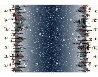 Deer Valley Quilting Fabric by Michael Miller.  Fabric yardage Double Border Winter collection Oh Deer Winter is here!