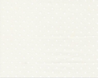 SALE Fabric by the yard Isabella. Isabella Cream White 14948 21.  Fabric. white Stars on soft white fabric, Blender white on white fabric