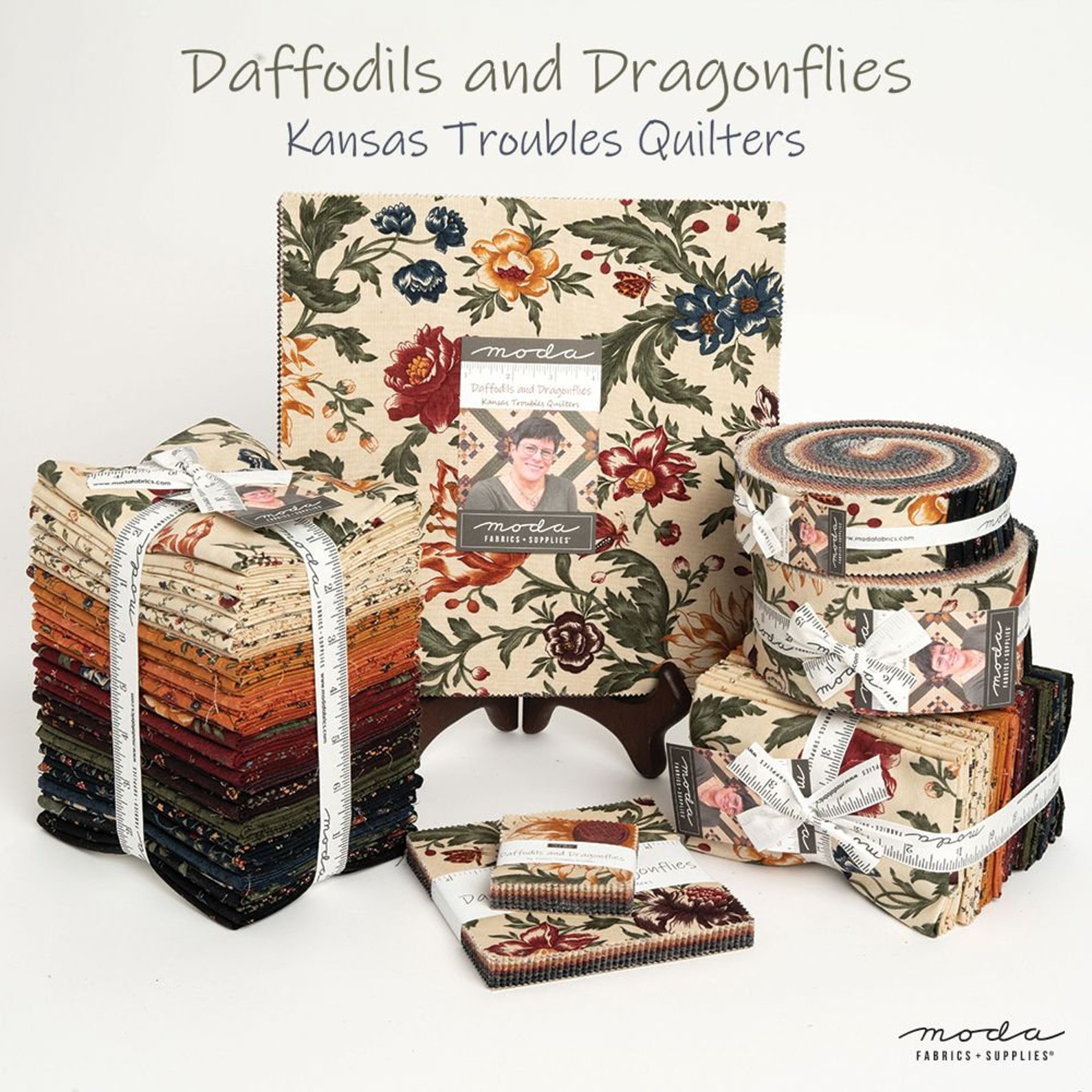 SALE Daffodils and Dragonflies Jelly Roll by Kansas Troubles Etsy