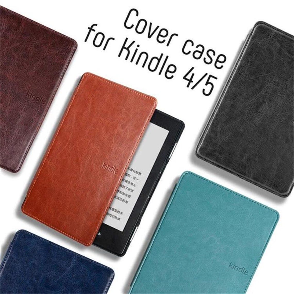Étui en cuir PU pour Kindle 4 Kindle 5 Couverture magnétique Etsy
