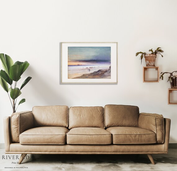 Winter Beach Scene Nature Art Landscape Painting Classic | Etsy