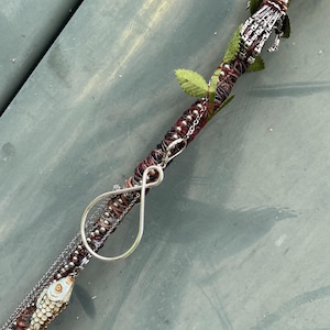 Mandala Style Machine’s End Dreadlock Wrap Accent • Removable/Exchangeable Charms •• Rubblecore Apocalyptia •• Machineheart •• (21.5”)