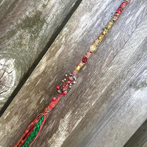 Decorative Dread • “Christmas Presence” • OOAK Mandala Style™ Holiday Dreadlock Wrap (22.5”X9mm)