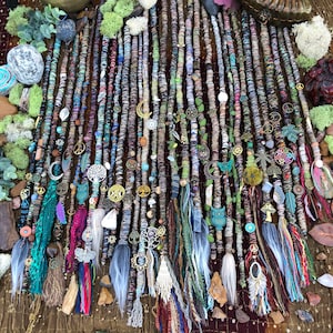 One(1)CUSTOM Hair Wrap Accent Dread Made-to-Order - Upcycled Faux Dreadlock Extension Fairy Loc Festival “Braid” with fairy loot (Blind Bag)