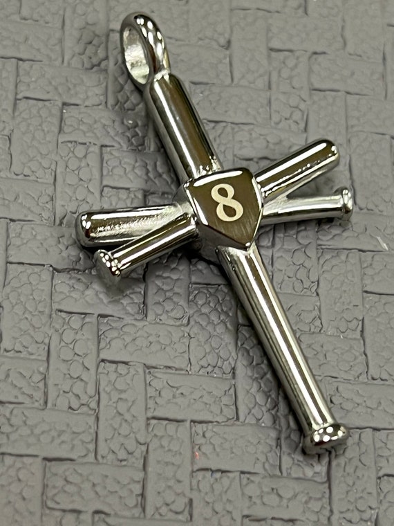 Baseball Cross Pendant Necklace Stainless Steel Gold Silver or Black Jewelry  - Etsy