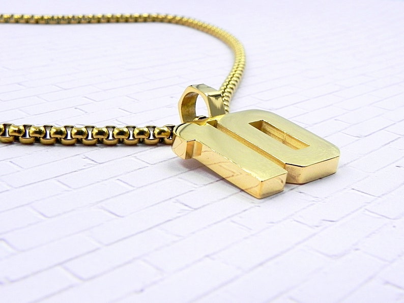 Gold Number 10 Pendant Etsy