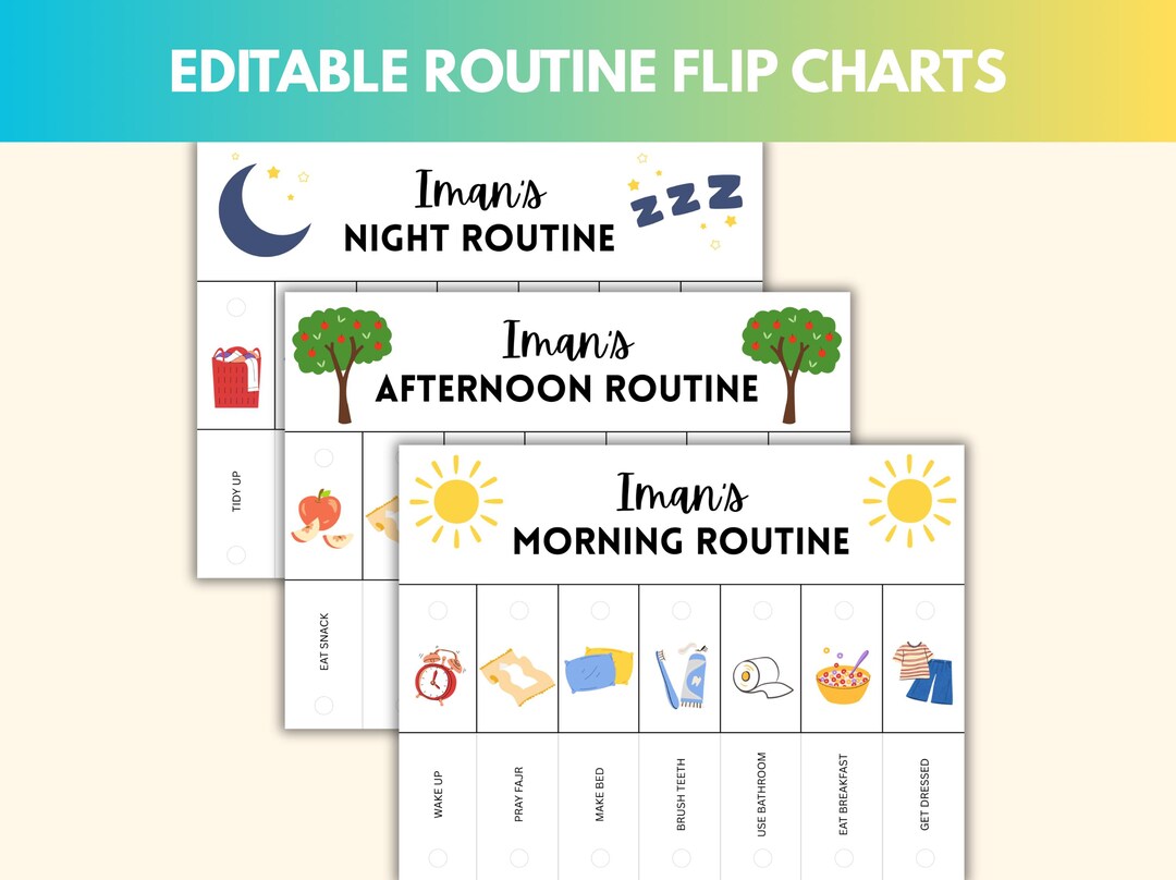 Kids Flip Chart Good Behavior Routine Sticker Chart Toddler Chore Chart ...