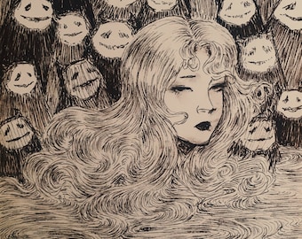 Gothic Print - 8.3 x 5.8 inch - Wall Art - Home Decor - Bedroom Decor - Vintage Macabre Print