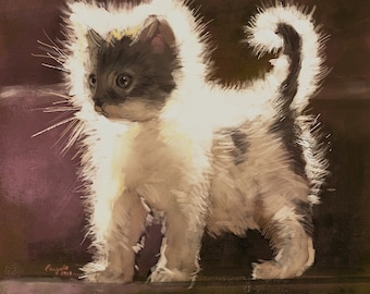 Cat Print - 8 x 8 inch - Wall Art - Home Decor - Bedroom Decor - Animal Print - Valentines Day Gift - Cat Lover - Cute Print