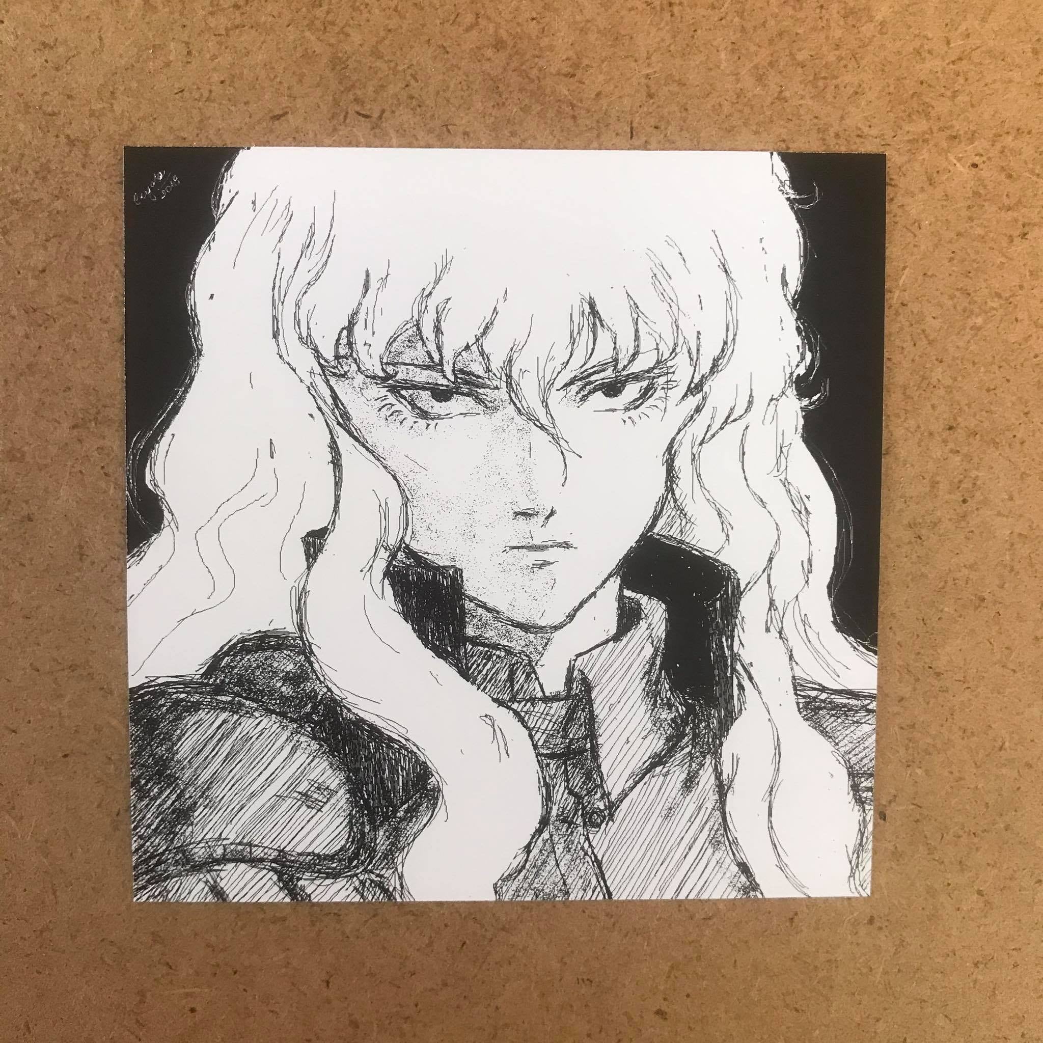 Berserk Griffith Print - 4.1 X 4.1 Inch - Wall Art - Home Decor