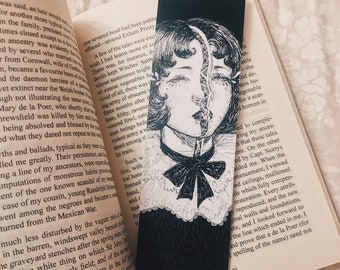 Bookmark - Creepy Bookmark - Vintage Bookmark - Dark Art - Illustrated Bookmarks
