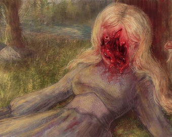 Gore Print - 11.7 x 8.3 inch - Wall Art - Home Decor - Bedroom Decor - Vintage Print - Macabre Print - Dark Art - Gothic Art