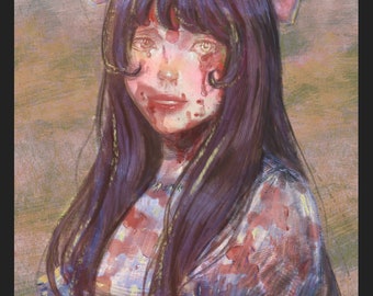 Bloody Print - 11.7 x 8.3 inch - Wall Art - Home Decor - Bedroom Decor - Vintage Print - Macabre Print - Dark Art - Gothic Art - Gore Print