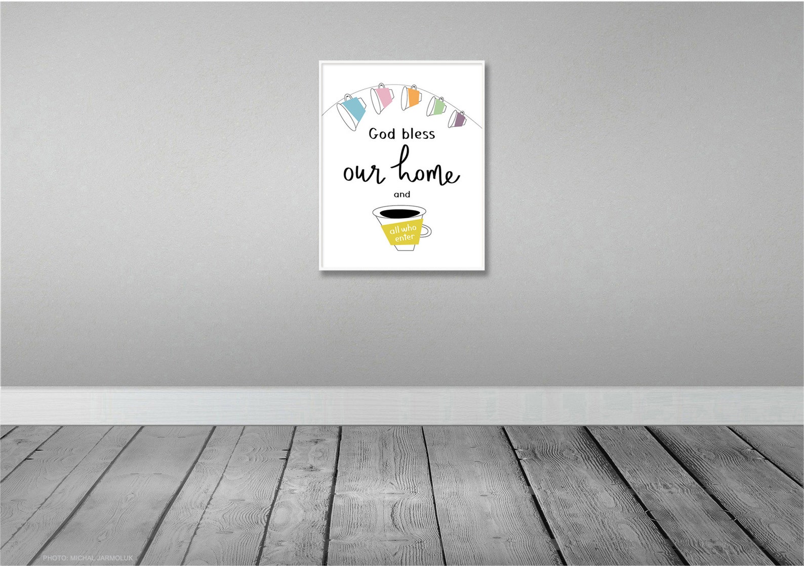 Christian Kitchen Wall Art God Bless Our Home Poster Kitchen Etsy