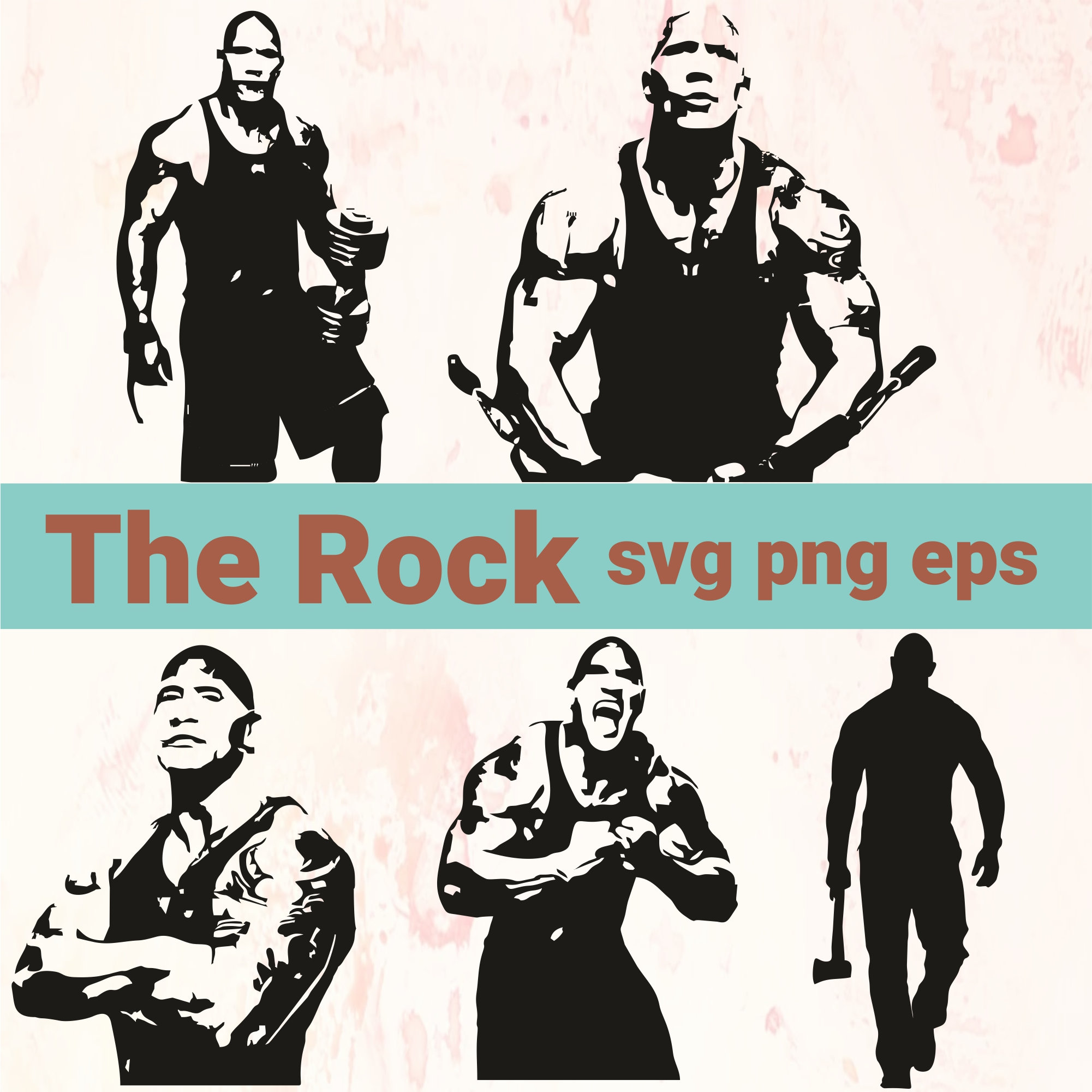 The Rock Svg Bundle the Rock Cricut Wwe Clipart Dwayne - Etsy Canada