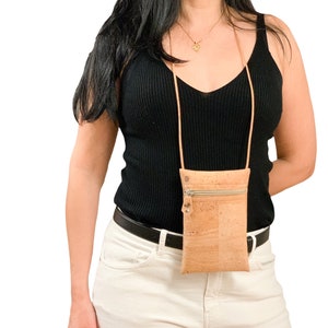 Nek Paspoort Cover, Cork Paspoort tas, Paspoort Tas, Borst Tas, Cork Hals Tas