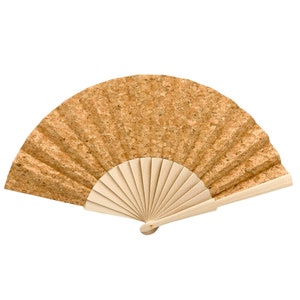 Handmade Cork Hand Fan /Cork Natural  Fan