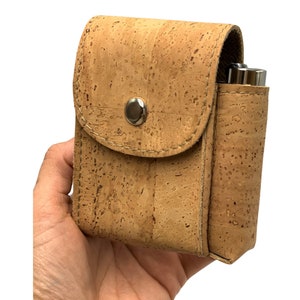 Portasigarette in sughero / Scatola di sigarette / Regalo per fumatori di sigarette / Accessori per fumatori