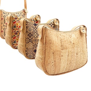 Sac femme en liège, petit sac à fleurs en liège