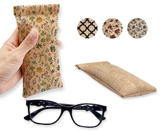 Cork Glasses Case / Vegan Glasses Case / Gift Glasses Case / Cork Sunglasses Case / Vegan Cork Leather Case