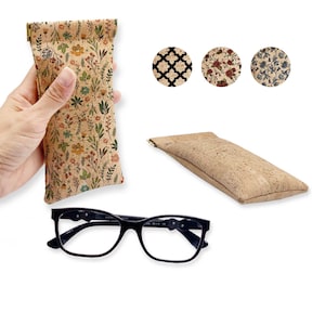 Cork Glasses Case / Vegan Glasses Case / Gift Glasses Case / Cork Sunglasses Case / Vegan Cork Leather Case