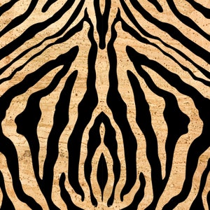 Cork Fabric, Zebra Print Cork, EcoFriendly,  leather for crafts and sewing , Cork Fabric, Bags & Purse