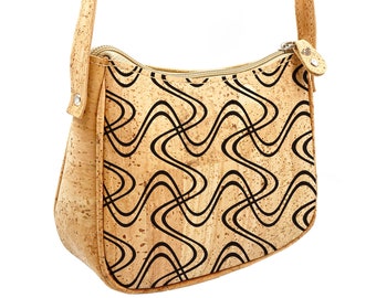 Cork bag, Innovative and elegant, with adjustable strap, genuine cork, ecological