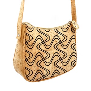 Korktasche, innovativ und elegant, mit verstellbarem Gurt, echt Kork, ökologisch