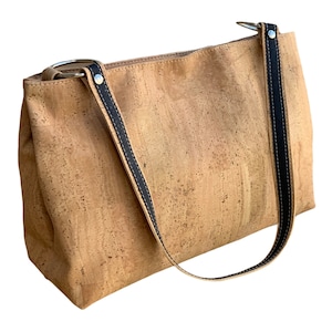 Bolso de corcho genuino, talla grande, mujer, bolso bandolera, ecológico, cuero de corcho,
