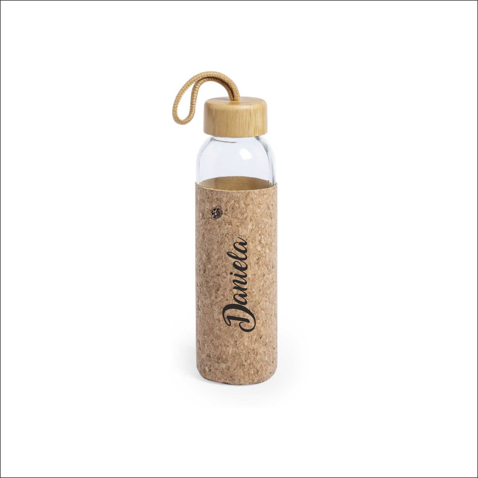 CustomGiftsNow Edelstahl-Wasserflasche – 600 Ml, Silber, Mit Strohhalmdeckel | Sportflasche, Spülmaschinengeeignet