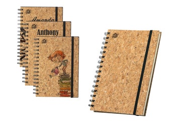 Personalisierte Notebook, Kork Notebook, Vegan Notebook, Kork Tagebuch, Kork Notizblock