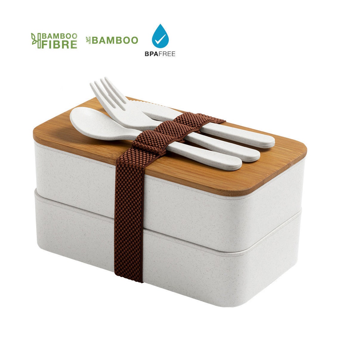 Bamboo lunch box / Ecofriendly lunch box / Double bamboo Etsy