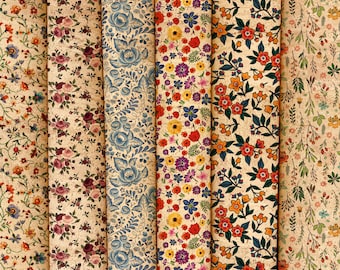 Floral Cork Fabric, Printed Cork Skin, Sustainable Material