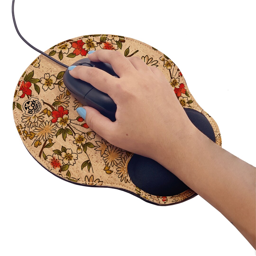 Ergonomic Mouse Pad , Ergonomic Cork Mouse Pad, Personalized Mouse Pad