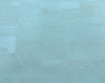 Baby blue Cork Fabric /Portuguese Cork Leather