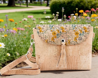 Small Cork Shoulder Bag – Vegan Eco Friendly Crossbody Bag, Handmade in Portugal