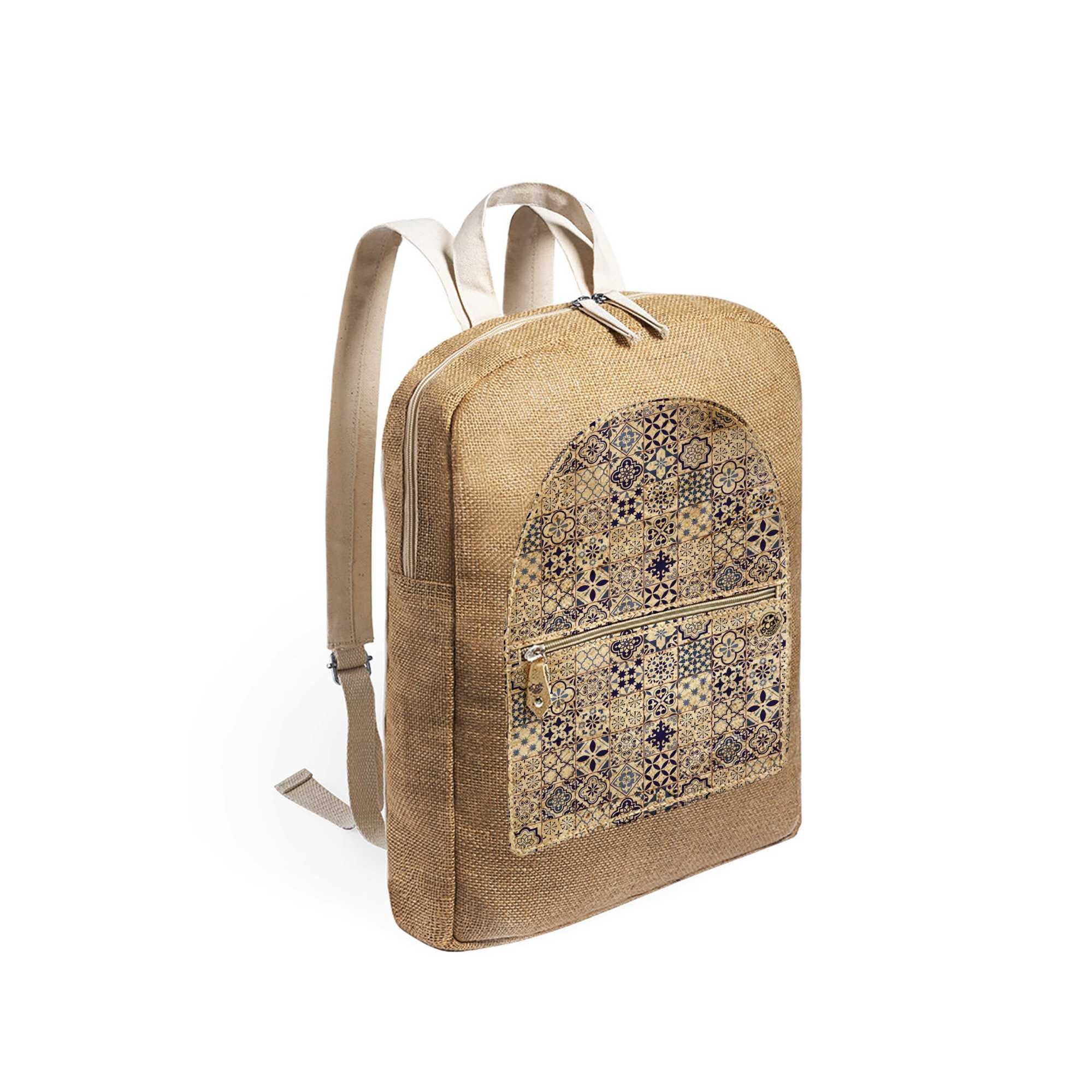 Jute Backpack Patterned Backpack Ecological Backpack Jute Etsy UK