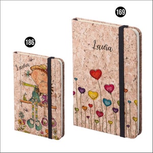 Cuaderno con diseños infantiles, cuaderno escolar, personalizado