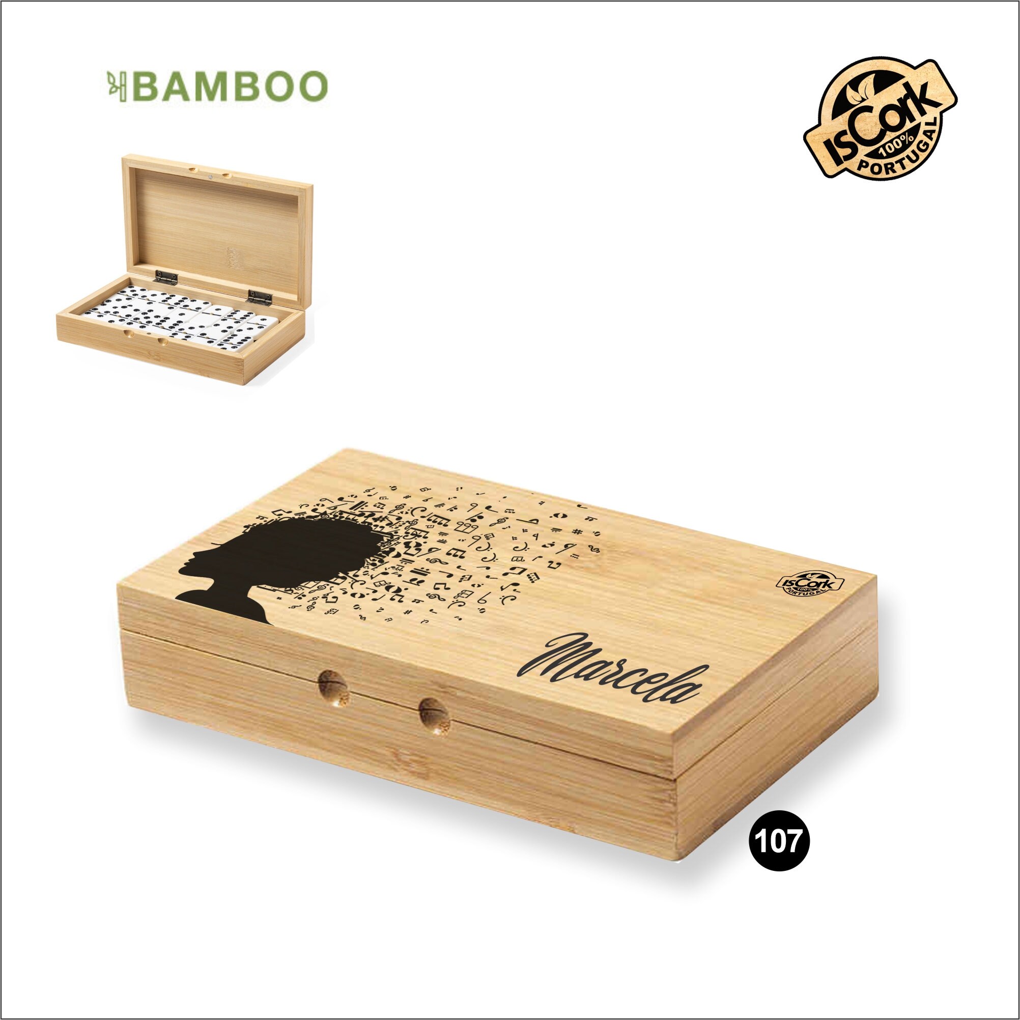 Personalized Domino Game, Bamboo Box, UV Engraved Gift - Etsy