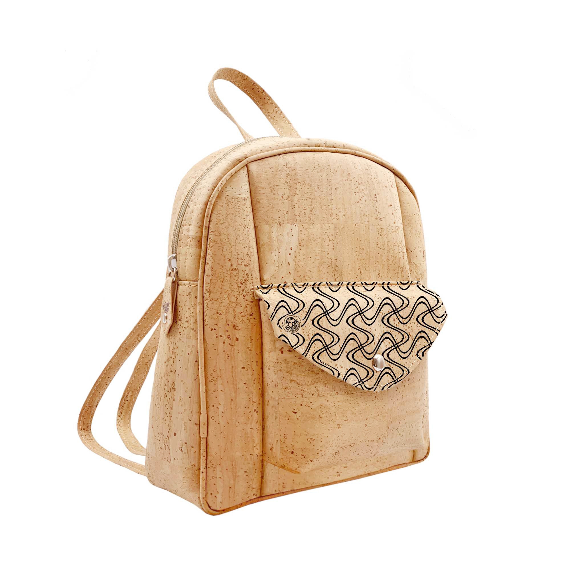 Portuguese Cork Patterned Backpack Genuine Cork Backpack Etsy