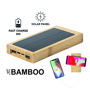 Custom Power Bank, Bamboo Power Bank, Custom Wooden Portable Charger, Wireless Phone Charger, Phone charger with solar panel