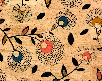 Floral Patterned Cork Fabric, Sewing & Crafts