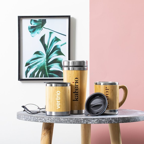 Personalisierte Bambus Reisebecher-Set, umweltfreundlich, 300 / 500ml -  Etsy.de