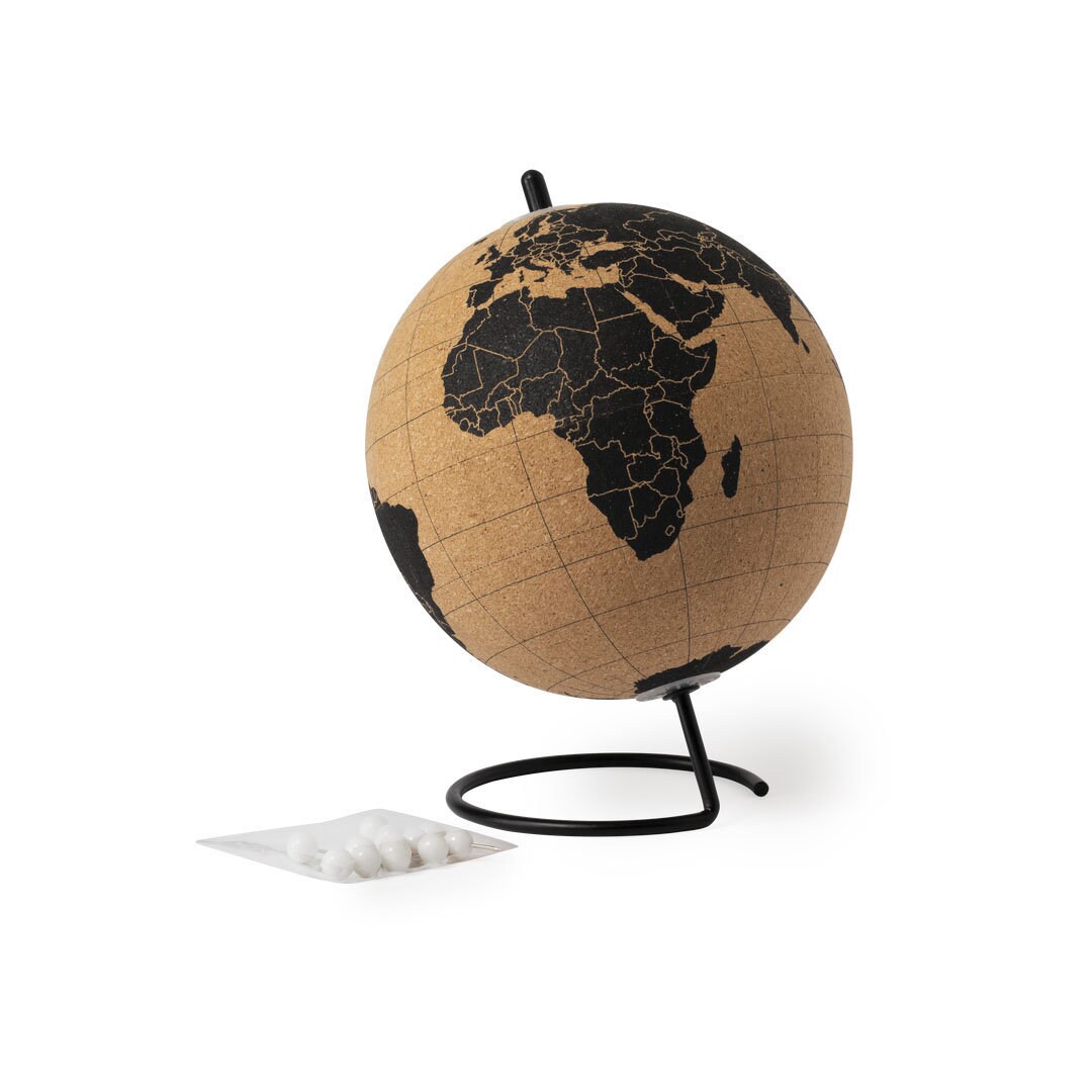benzin Opsætning pastel Cork Earth Globe / Terrestrial Globe Decoration / World Map in - Etsy