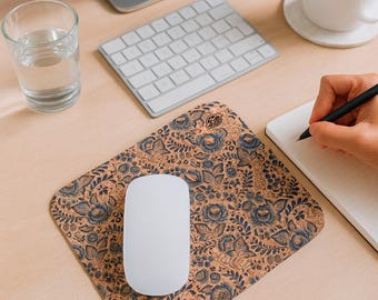 Cork Mouse Pad – Eco-Friendly Desk Accessory | Natural Cork | Non-Slip | Customizable | Minimalist Office